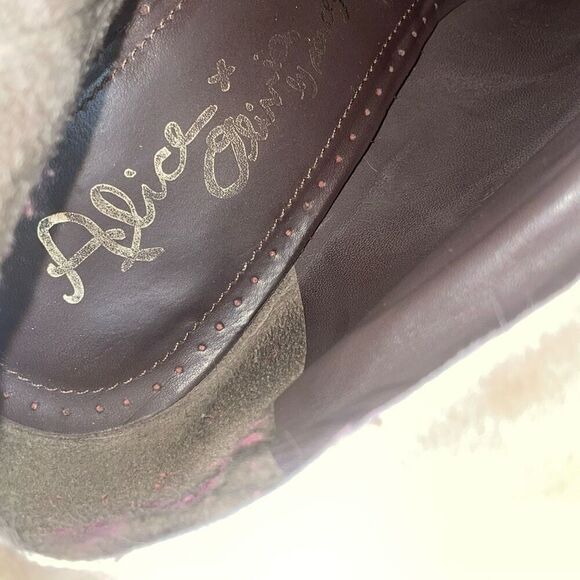 Alice and Olivia Curved Heel Platform Shearling Boots 39.5 - Picture 12 of 14